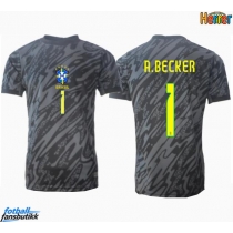 Brasil Alisson Becker #1 Keeper Bortedrakt Copa America 2024 Kortermet